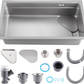 304 Stainless Steel Kitchen Sink Single Bowl Nano Drainer Basket Waste Kit Does not apply