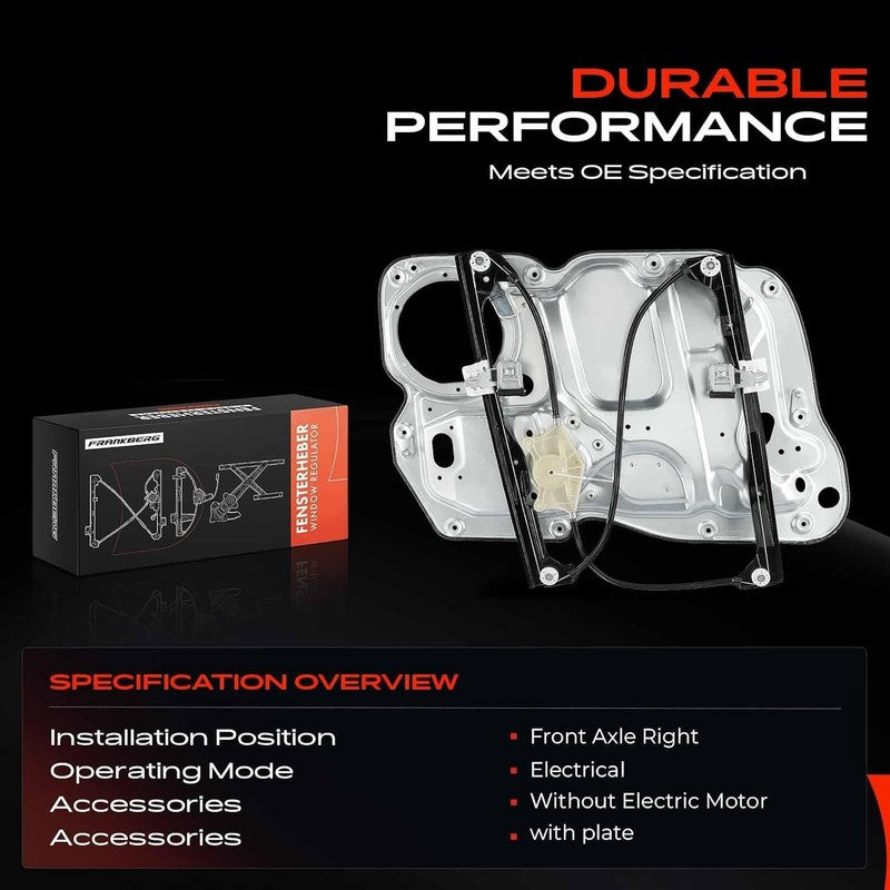 Front Right Window Regulator fit VW Caddy III 2004 2015 MPV UK 2K1837730H Does not apply