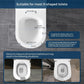 D Shape Toilet Seat Soft Close Quick Release White Heavy Duty Top Fixing Hinges Does not apply