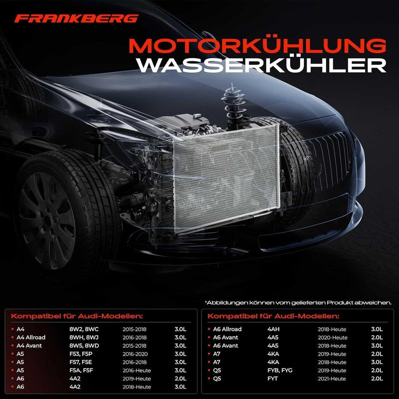 Engine Radiator fit Audi A4 A5 A6 A7 Q5 3.0 TDI 2015-2024 8W0121251M Cooling Does not apply
