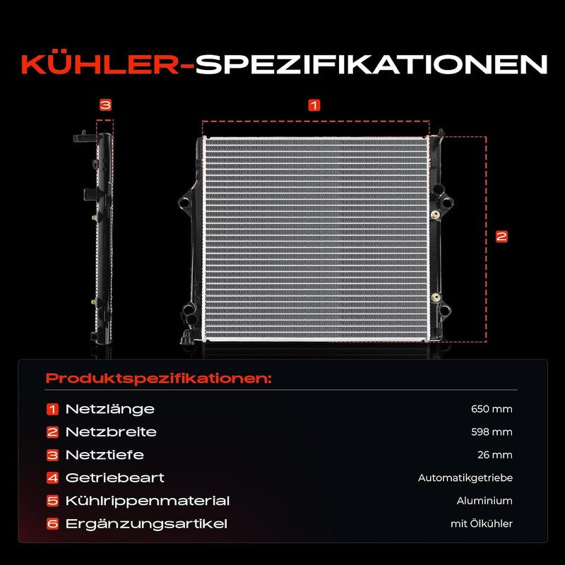 Engine Radiator fit Toyota FJ Cruiser Prado 4.0 Petrol 2002-2018 1640031350 Does not apply