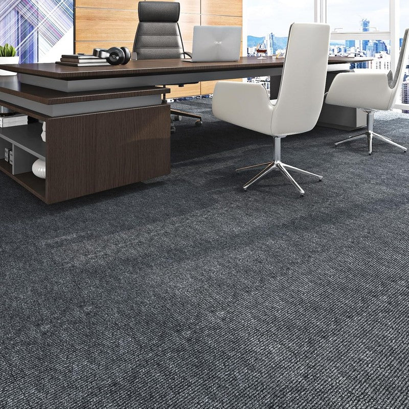 Grey Carpet Tiles 60X60Cm Self Adhesive Non Slip Peel Stick Floor Covering 16Pcs Does not apply