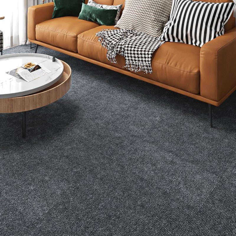 Grey Carpet Tiles 60X60Cm Self Adhesive Non Slip Peel Stick Floor Covering 16Pcs Does not apply