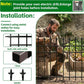 Metal Garden Fence Panels Decorative 5 Pack 71Cm High Rustproof Pet Barrier 2.8M Does not apply