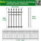 Metal Garden Fence Panels Decorative 5 Pack 71Cm High Rustproof Pet Barrier 2.8M Does not apply