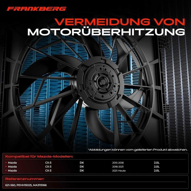 Radiator Cooling Fan With Frame fit Mazda CX3 DK 2015-2024 MA3115166 Does not apply