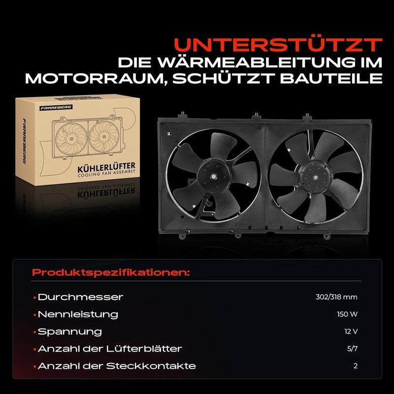 Radiator Cooling Fan Clutch fit Mitsubishi ASX Lancer Outlander 12V Twin Fan Does not apply