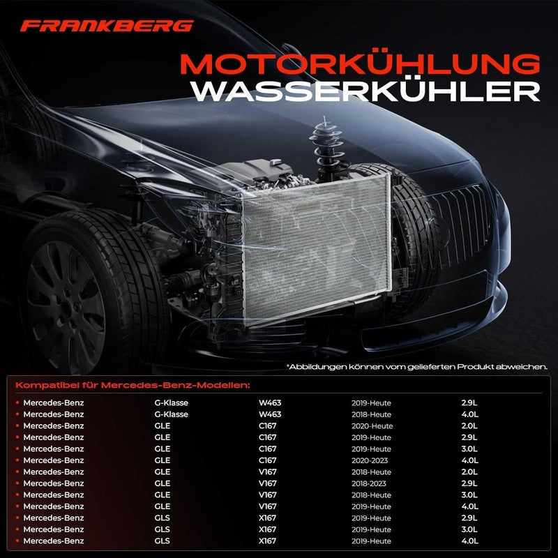 Engine Radiator fit Mercedes GLE GLS G Class W463 W167 X167 A1675000300 Does not apply