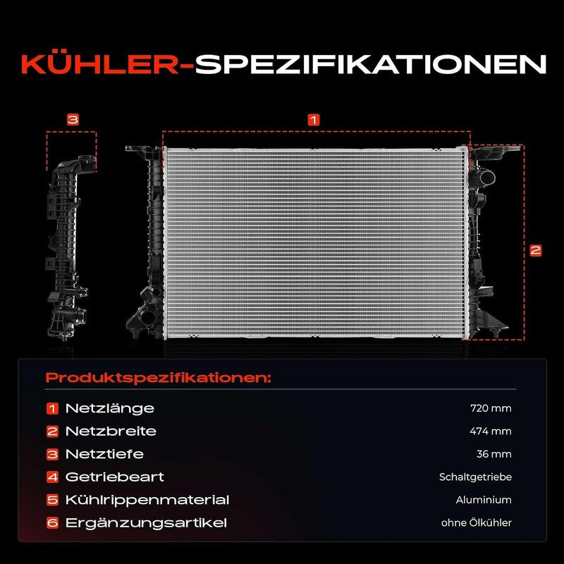 Engine Radiator fit Audi A6 C7 A7 4.0L Petrol Cooling Radiator 20124G0121251E Does not apply