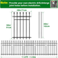 Metal Garden Fence Panels 5 Pack 91Cm High 3.5M Rustproof Pets Barrier Black Set Does not apply