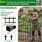 Metal Garden Fence Panels 5 Pack 91Cm High 3.5M Rustproof Pets Barrier Black Set Does not apply