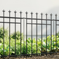 Metal Garden Fence Panels 5 Pack 91Cm High 3.5M Rustproof Pets Barrier Black Set Does not apply
