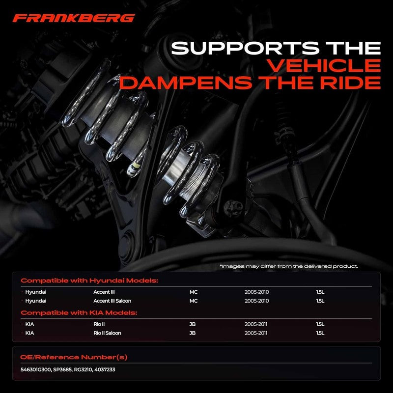 Rear Coil Springs Pair fit Hyundai Accent MC Kia Rio JB Suspension 546301G300 Does not apply