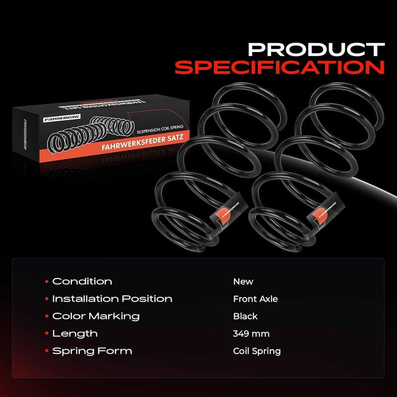 Rear Coil Springs Pair fit Hyundai Accent MC Kia Rio JB Suspension 546301G300 Does not apply
