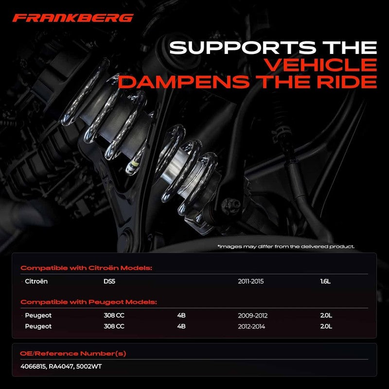 Rear Coil Springs Pair fit Citroen DS5 Peugeot 308 CC Suspension 4066815 Does not apply