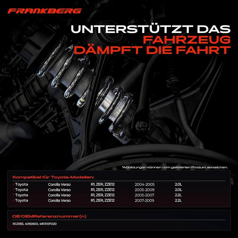 Front Coil Springs Pair fit Corolla Verso AR10 2004-2009 Suspension 481310F020 Does not apply