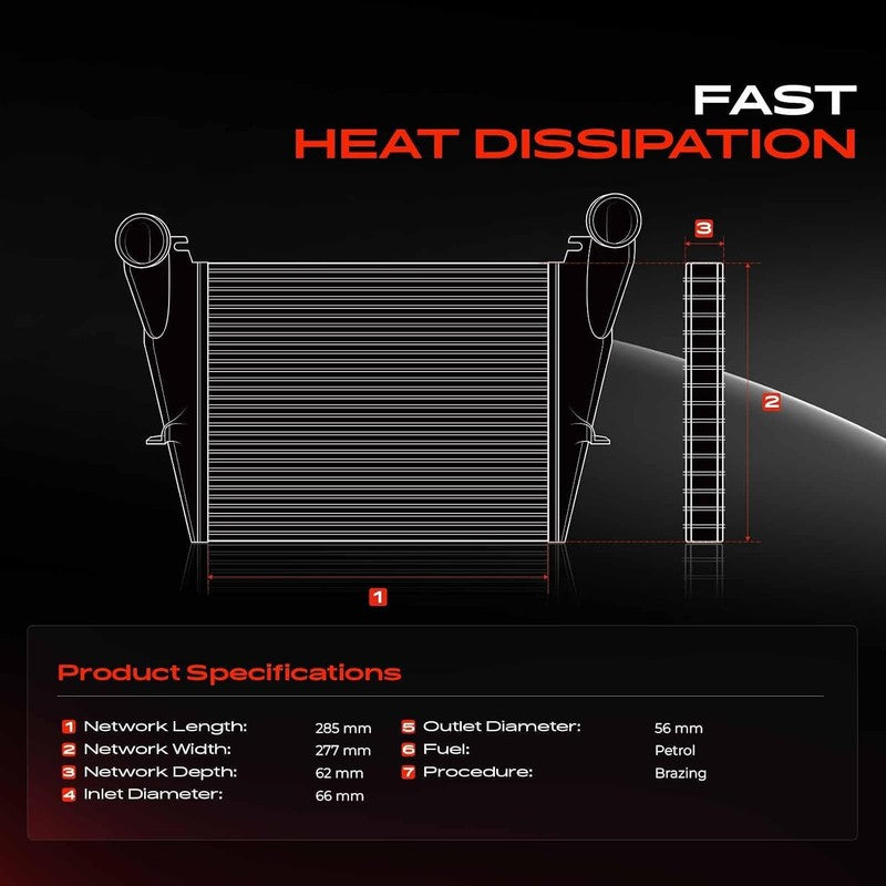 Turbo Intercooler Left fit Porsche Macan 95B 2014-2021 3.0 3.6 961435 95B145803B Unbranded