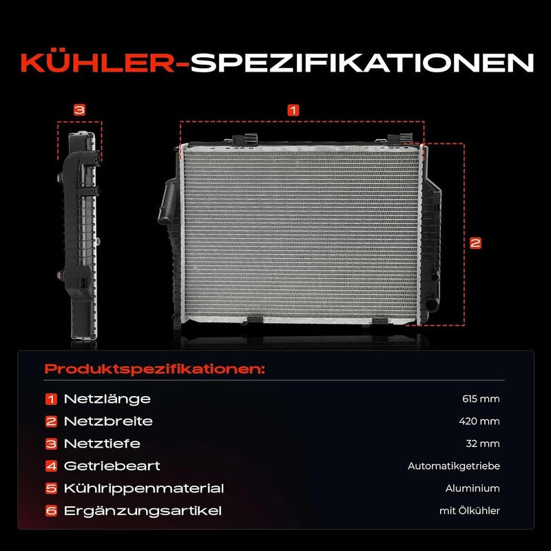 Engine Radiator fit Chrysler Crossfire Mercedes C CLK SLK 3.2 4.3 5.4 2025006803 Does not apply