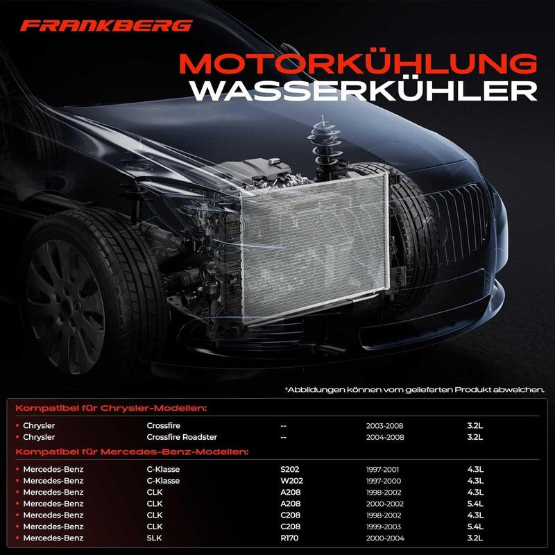 Engine Radiator fit Chrysler Crossfire Mercedes C CLK SLK 3.2 4.3 5.4 2025006803 Does not apply