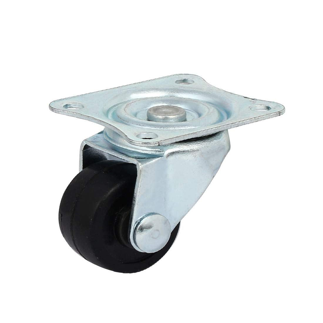 8Pcs 1'' Swivel Castor Wheels Rubber Trolley Furniture Plate Caster Rollers Does not apply