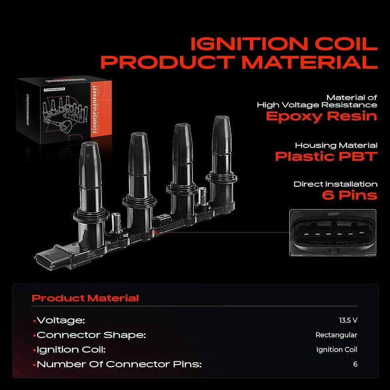 Ignition Coil Fits Astra Corsa Zafira Vectra Insignia 1.6 1.8 1208021 Does not apply