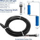 Drain Snake Unblocker 3M 10mm Pipe Cleaner Auger Sink Toilet Electric Drill Tool 3M