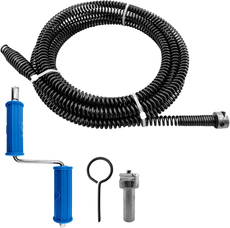 Drain Snake Unblocker 3M 10mm Pipe Cleaner Auger Sink Toilet Electric Drill Tool 3M