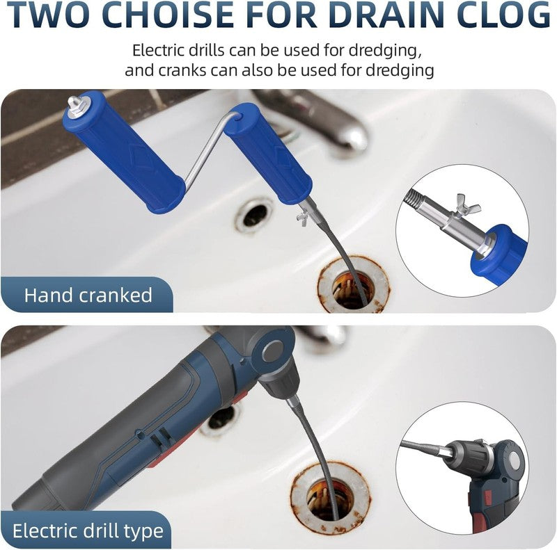 Drain Snake Unblocker 10M 6 MM Flexible Pipe Auger Sink Toilet Bath Shower Tools Does not apply