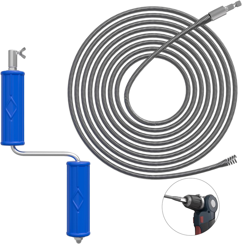 Drain Snake Unblocker 10M 6 MM Flexible Pipe Auger Sink Toilet Bath Shower Tools Does not apply