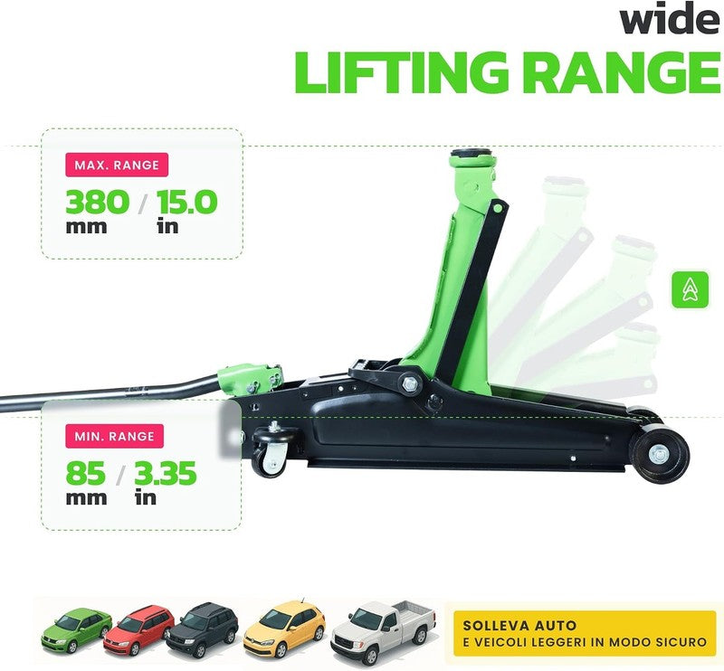 2.5 Ton Hydraulic Trolley Jack Low Profile 5500 Lbs Lift Cars SUVs Carry Case! Does not apply