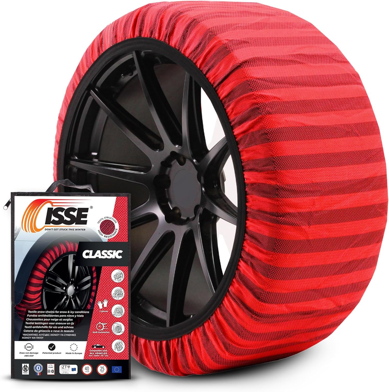 ISSE Snow Socks T62 Homologated Textile Chains Car Ice Tyre 13-18 Inch ISSE