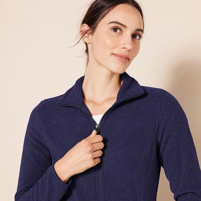 Women's Fleece Jacket Full Zip Long Sleeve Classic Fit Plus uk XL Unbranded