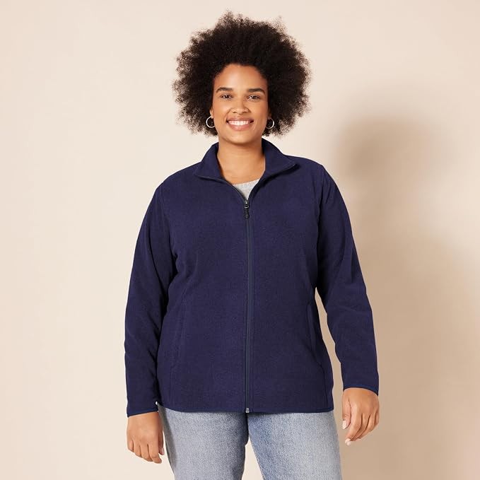 Women's Fleece Jacket Full Zip Long Sleeve Classic Fit Plus uk XL Unbranded