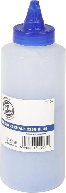 Builders Chalk Blue 225G Refill Powder Line Reel Easy Pour Spout Trade Tool Does not apply