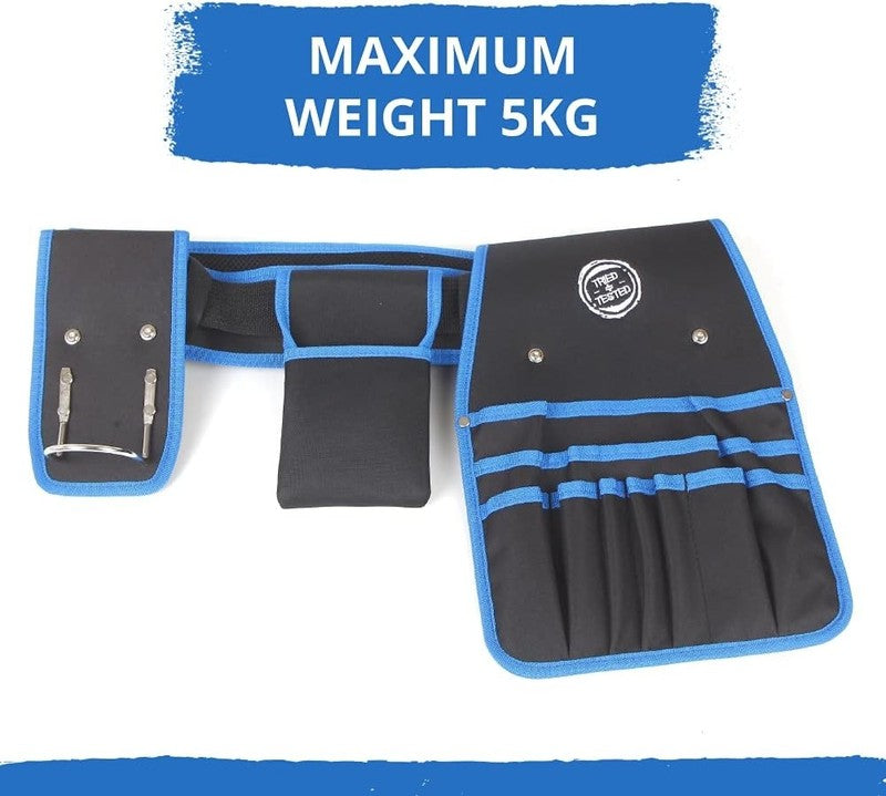Tool Belt 10 Pocket Hammer Loop Carpenter Builder Work Pouch Trade Tool Carrying Does not apply