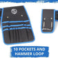 Tool Belt 10 Pocket Hammer Loop Carpenter Builder Work Pouch Trade Tool Carrying Does not apply