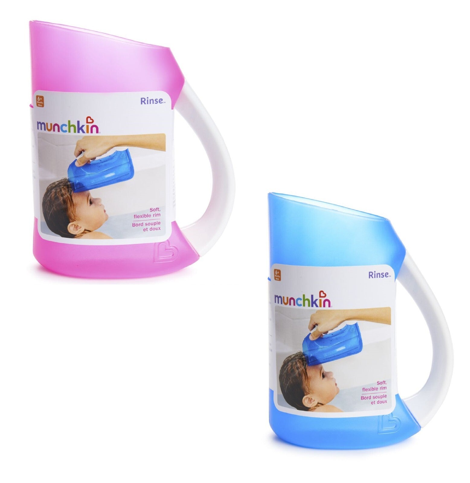 Munchkin Baby Bath Soft Rim Shampoo Rinser Jug Infant Bathtub Cup Wash Shower Munchkin