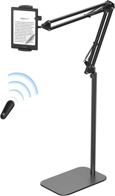 Kindle Tablet Floor Stand Holder Remote Page Turner Bed Phone E Reader 4.7-13'' Does not apply
