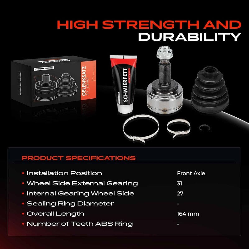 Drive Shaft CV Joint Kit Front Wheel Side fit Nissan Opel Movano Renault Vauxhal Does not apply