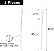 Drain Unblocker Tools Flexible Nylon Pipe Cleaner Waterpipe Brush 2 Pieces Unbranded