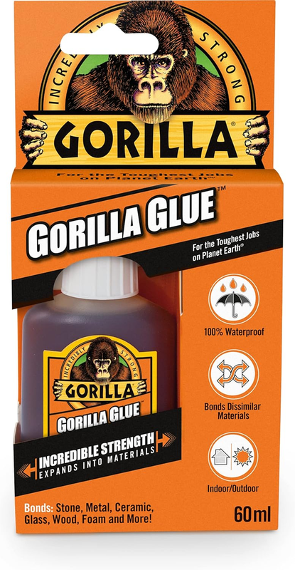 Gorilla Glue 60ml Strong All Purpose Waterproof Adhesive for Wood Metal Ceramic Gorilla