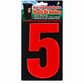 Wheelie Bin Sticker Number Decal Outdoor Waterproof Vinyl Sign Red no: 5 Unbranded