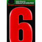 Wheelie Bin Sticker Number Decal Outdoor Waterproof Vinyl Sign Red no: 6 Unbranded