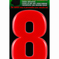 Wheelie Bin Sticker Number Decal Outdoor Waterproof Vinyl Sign Red no: 8 Unbranded