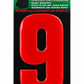 Wheelie Bin Sticker Number Decal Outdoor Waterproof Vinyl Sign Red no: 9 Unbranded