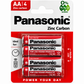 AA Batteries R6 1.5V Zinc Carbon Pack Of 4 Low Power Devices Long Lasting Energy Does not apply