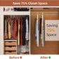 Space Saving Trouser Hangers 2 Pack 6 Tier Pants Organiser Non Slip Silver Clips Unbranded