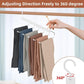 Space Saving Trouser Hangers 2 Pack 6 Tier Pants Organiser Non Slip Silver Clips Unbranded