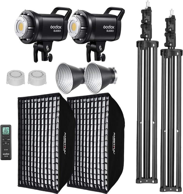 LED Video Light Kit 70W Studio Softbox Photography Lighting Stand SL60II-D Does not apply