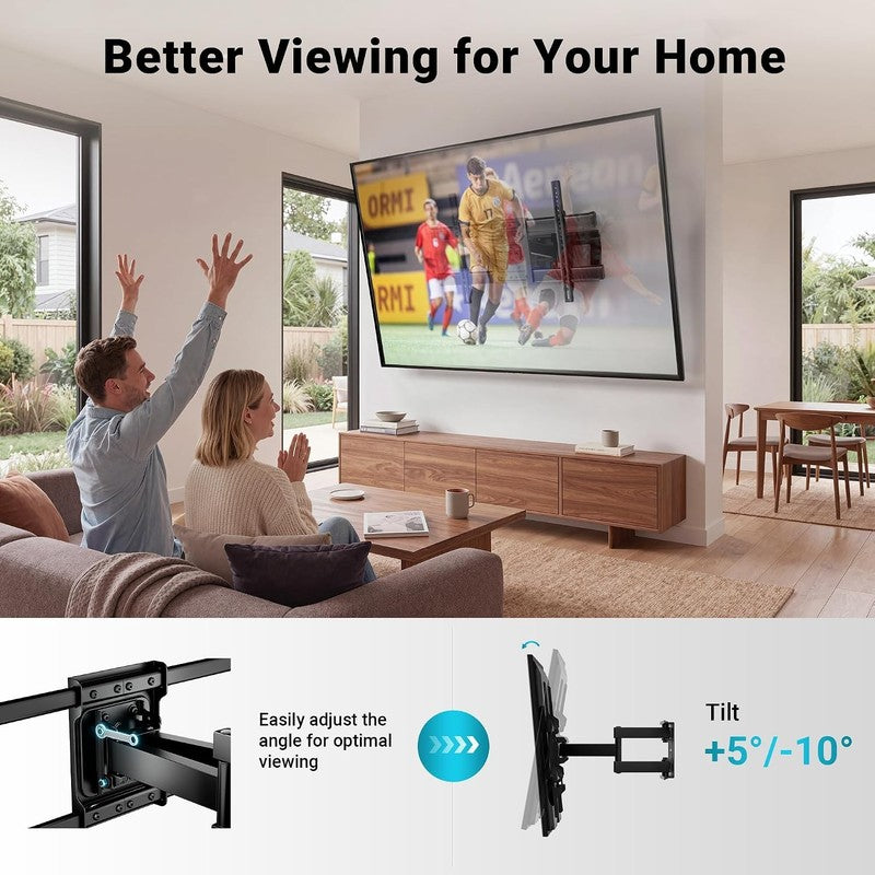 TV Wall Bracket 32-85 Inch Full Motion Mount 60kg Swivel Tilt 600x400 Does not apply